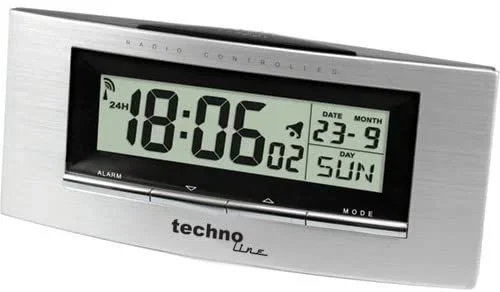 Proficell WT 182 Reloj controlado, Plateado, Negro, 3,5 cm l x 14 cm w x 6,3 cm h