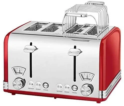 ProfiCook PC-TA 1194 2 4 rebanada(s) 1630 W Rojo, Acero