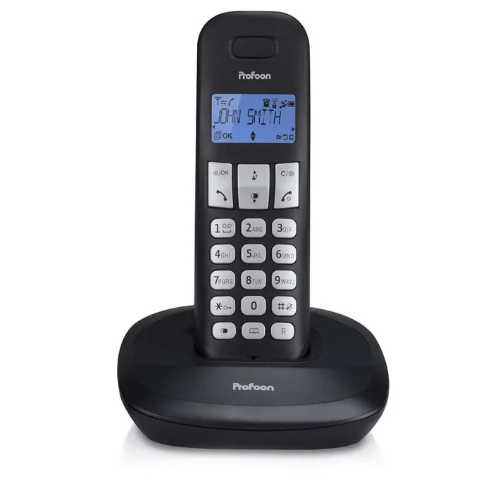 PROFOON PDX-1100 – teléfono, teléfono inalámbrico DECT, 1 Auricular, Ampliable a 5, DECT, Negro