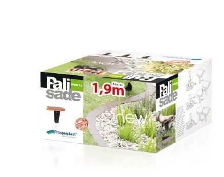 Prosper Plast ipak1 – 405u 382.7 X 11,5 cm «Plaska» piedra Palisade, Gris, 32 Unidades
