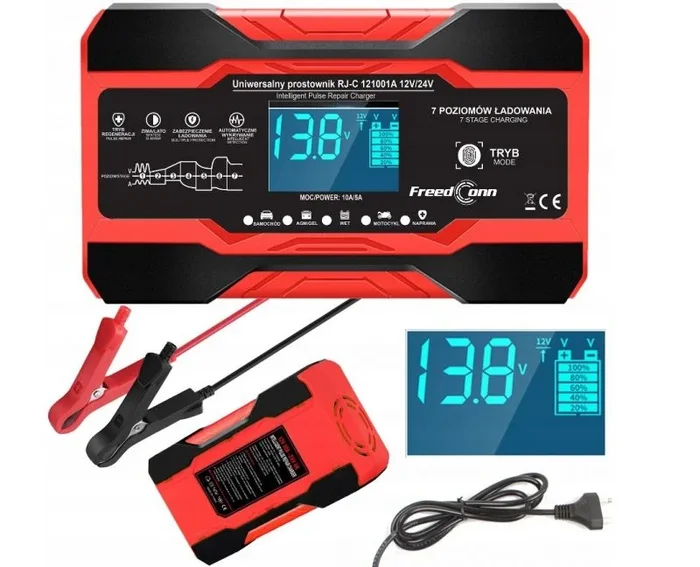 Prostownik akumulatorowy RJ Tianye RJ-C 121001A 12V 10A /24V 5A