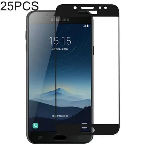 Protector de Pantalla Galaxy C7 (2017) J7+ Full Glue Full Cover Vidrio Templado 25 PCs