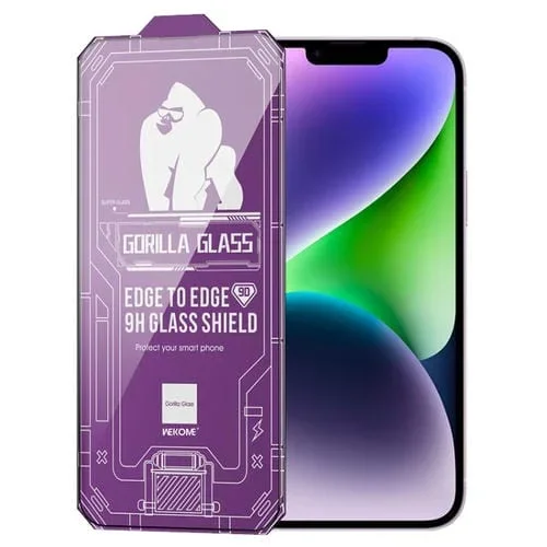Protector de Pantalla iPhone 14 Wk Wtp-068 King Kong Vacha Corning 9D Curvo HD (Negro)