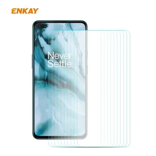 Protector de Pantalla vidrio templado 10 pcs Enkay Hat-Prince para OnePlus Nord 0.26mm 9H 2.5D (Transparente)