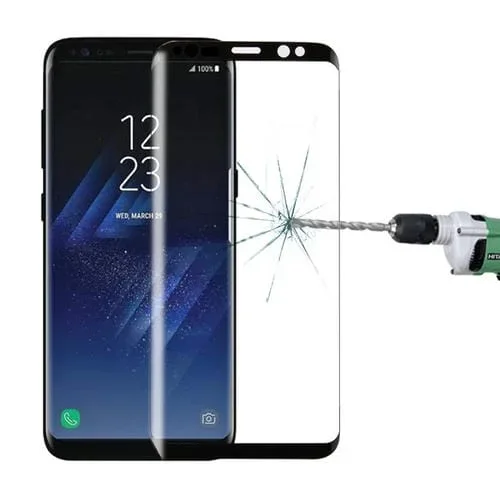 Protector de Pantalla Vidrio Templado Galaxy S8+ G9550 0.3mm 9H Dureza 3D Curvo (Negro)