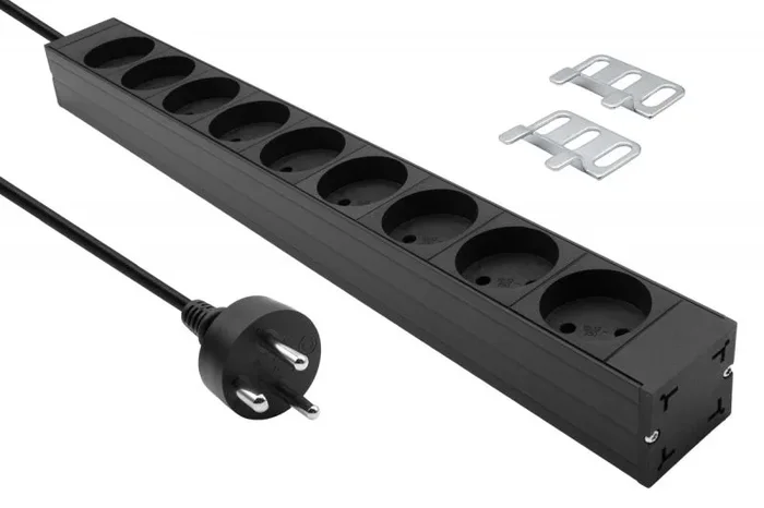 Proxtend 19″ pdu denmark 9-way black alu 3m