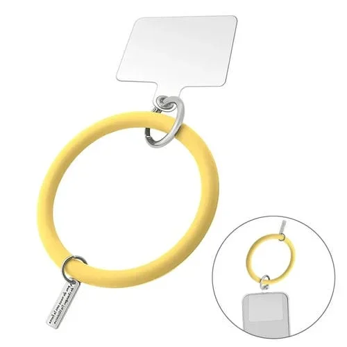 Pulsera de Silicona Junsunmay Lanyard Loop Cuerda de Muñeca Anti-Perdida Universal (Amarillo)