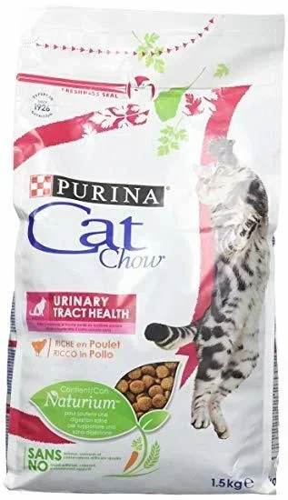Purina Cat Chow Comida Seco para Gatos Adultos Cuidado Tracto Urinario Rico en Pollo – 1.5 Kg