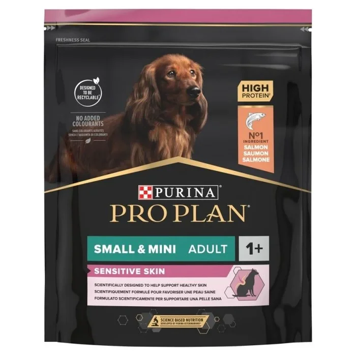 Purina Pro Plan Small & Mini, Comida Seco para Perro Adulto con Optiderma, Sabor Salmón – 700 g