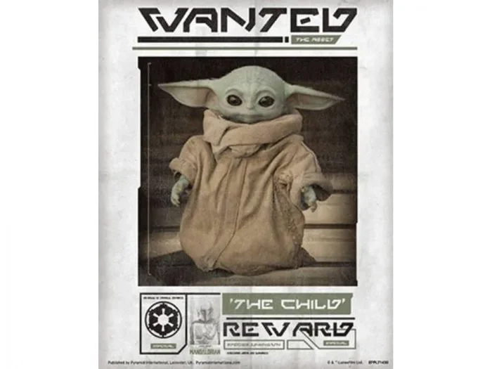 Pyramid Cuadro 3D Wanted The Child Mandalorian Star Wars