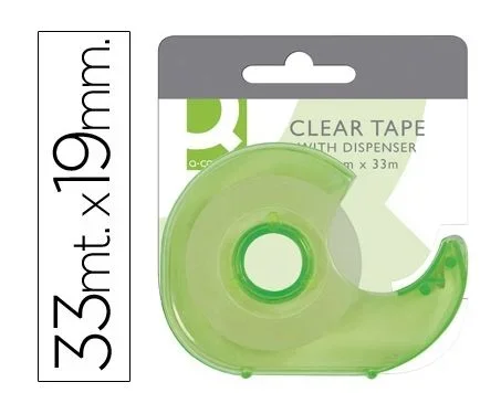 Q-Connect – Miniportarrollo Para Cinta De 33 Mt X 19 Mm