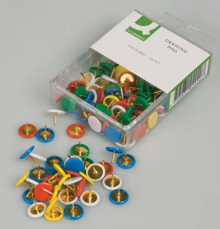 Q-Connect Chinchetas Colores Surtidos -Caja De 120 Unidades