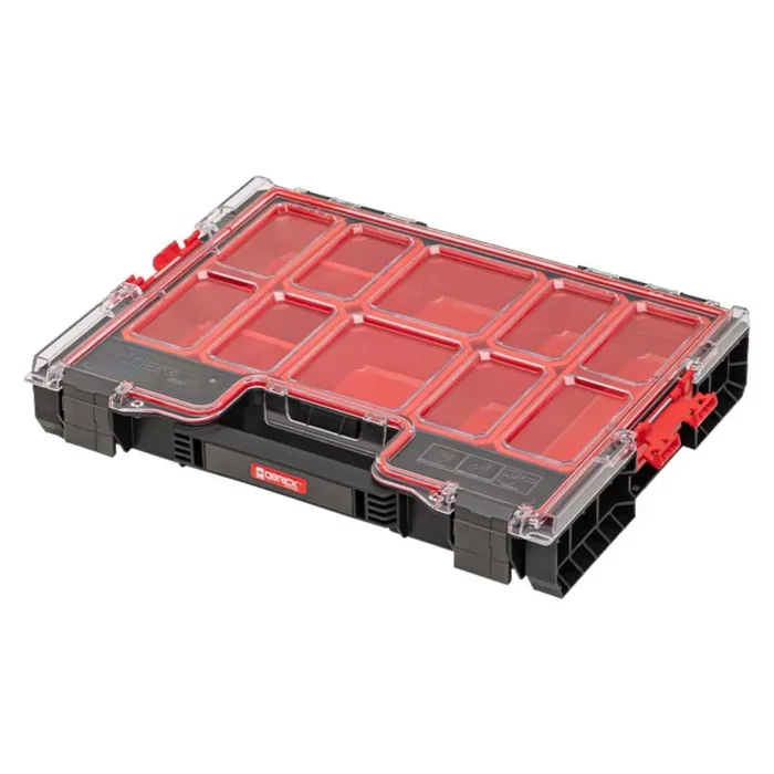 QBRICK Caja organizadora de artículos pequeños, 450 x 360 x 80 mm, caja clasificadora premium con cubos extensibles