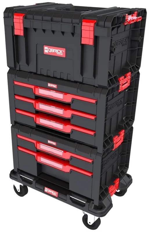 Qbrick System Pro Drawer Workshop Set 2 – Juego de herramientas completo, Porta Herramientas Taller – Alta movilidad – Diseño funcional – Fácil acceso