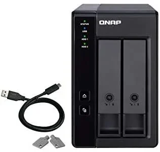 QNAP TR-002 caja para disco duro externo Carcasa de disco duro/SSD Negro 2.5/3.5″
