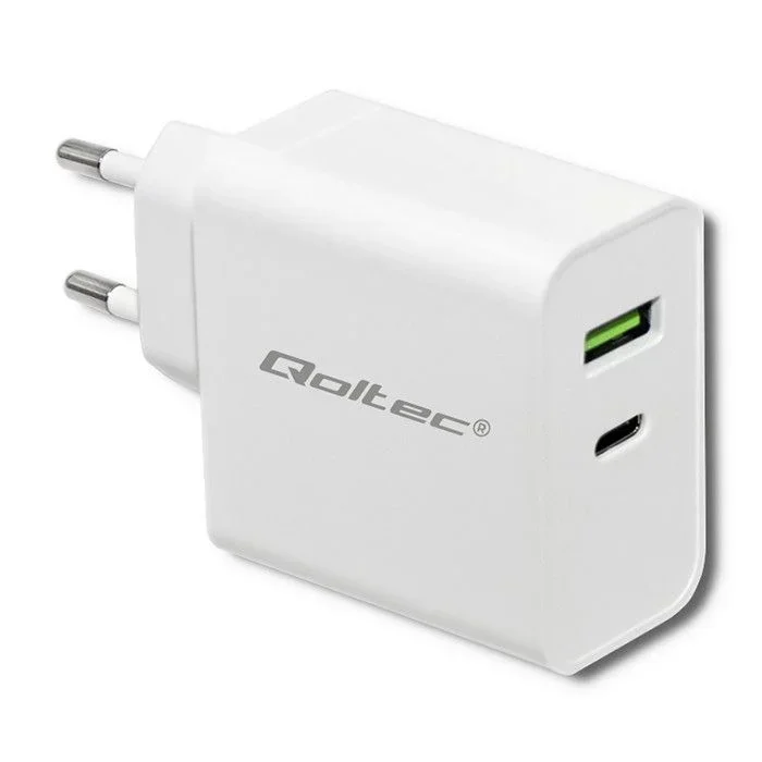 Qoltec 51718 adaptador e inversor de corriente Interior 42 W Blanco