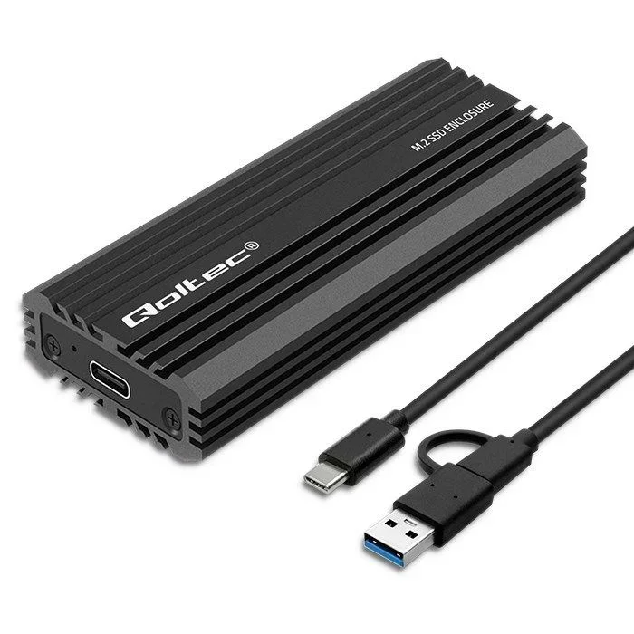 Qoltec 52270 caja nv2270 para unidad ssd m.2 | sata | nvme | usb-c | 2tb
