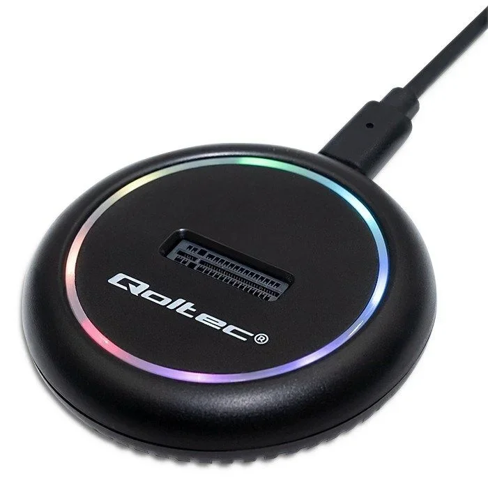 Qoltec 52275 estación de acoplamiento para unidad ssd m.2 | sata | nvme | usb-c | 2tb