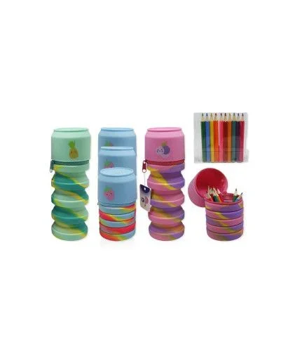 Rainbow PORTATODO Silicona Extensible + LAPICEROS