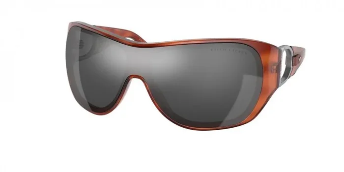 Ralph Lauren 0RL8189Q Gafas, Espejo Habana Rojo Brillante/Plata, 34 para Mujer
