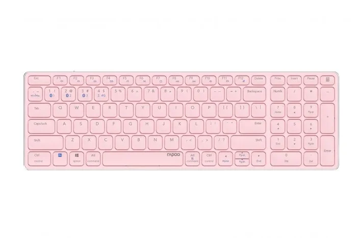 Rapoo E9700M teclado RF Wireless + Bluetooth QWERTY Inglés internacional Rosa