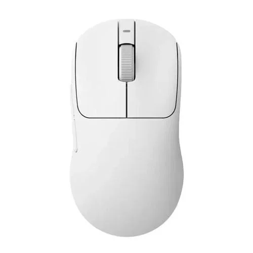 Ratón Inalámbrico Ajazz Aj199 Max Paw3395 con Cable 2,4 GHz y Bluetooth Tres Modos para Juegos (Blanco)
