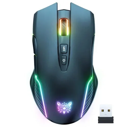 Ratón Inalámbrico Onikuma CW905 2.4G con Iluminación RGB (Negro)