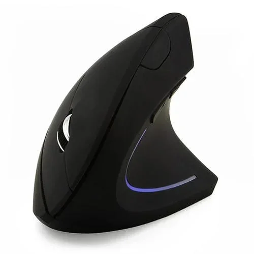 Ratón Inalámbrico Vertical Óptico 2,4 GHz Versión de Batería (Negro)