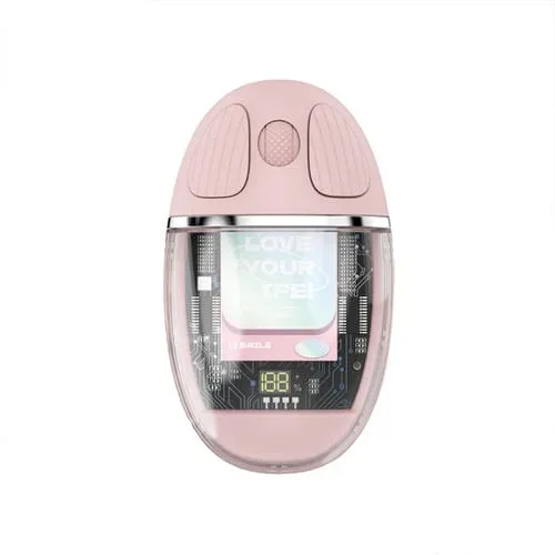 Ratón Inalámbrico Zga Modo Dual 2.4G Bluetooth 5.0 (Rosa) Transparente Colorido