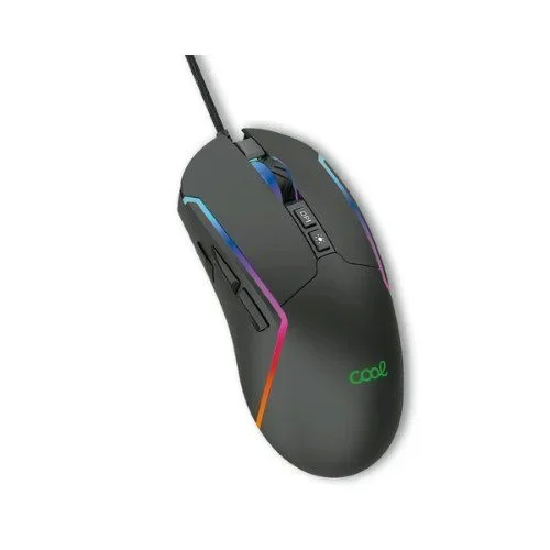 Ratón USB Gaming RGB (Iluminación) Cool Strip Negro