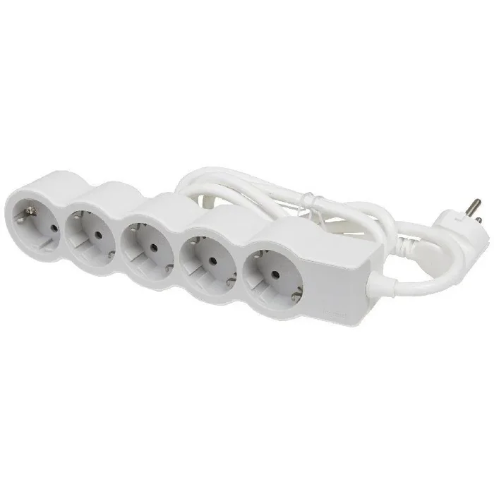 Regleta legrand 694571/ 5 tomas de corriente/ blanca y gris