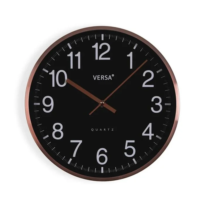 Reloj de pared versa negro metal