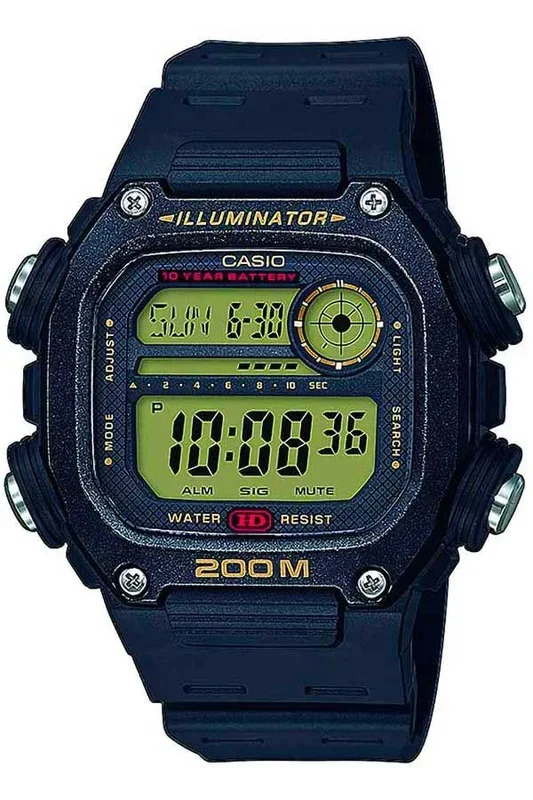 Reloj de pulsera CASIO Collection – DW-291H-9A correa color: Negro Dial LCD Negro Hombre