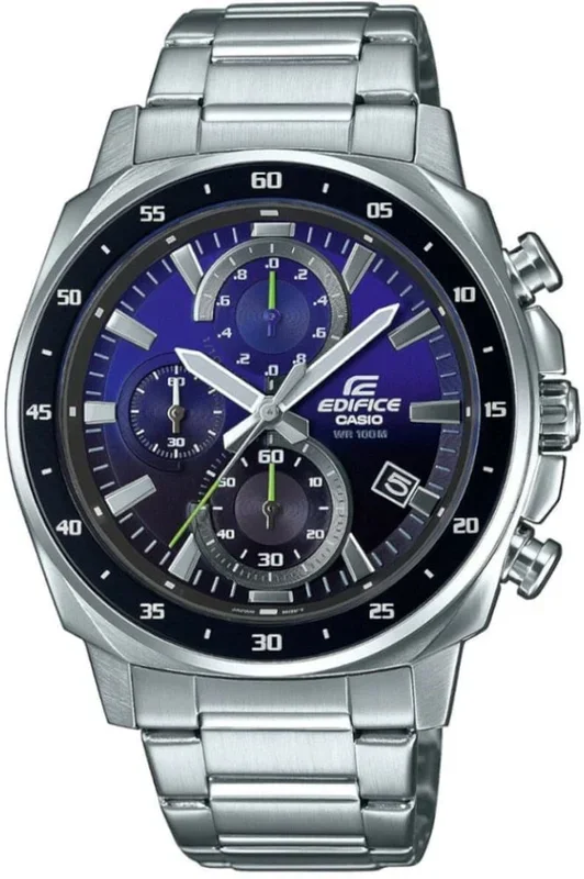 Reloj de pulsera CASIO Edifice – EFV-600D-2AVUEF correa color: Gris plata Dial Azul Hombre