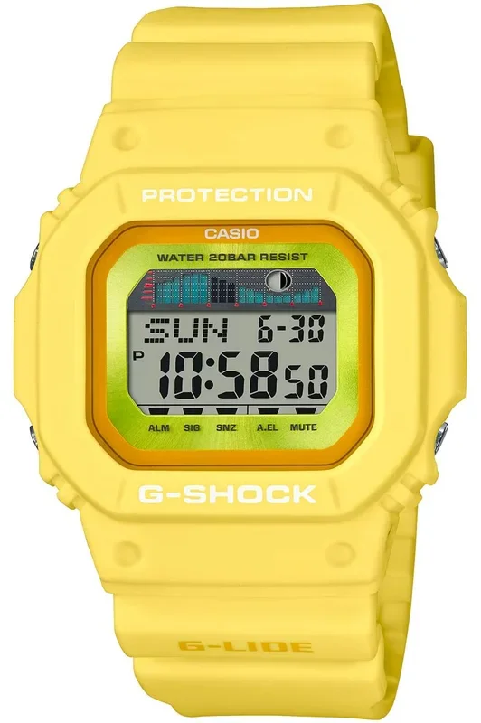 Reloj de pulsera CASIO G-Shock – GLX-5600RT-9ER correa color: Amarillo Dial Gris luminoso Hombre