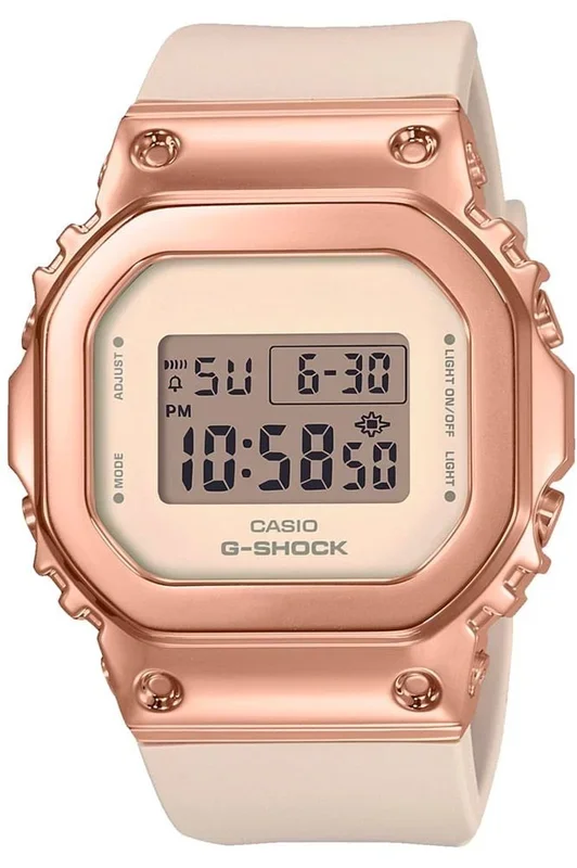 Reloj de pulsera CASIO G-Shock – GM-S5600PG-4ER correa color: Rojo salmón Dial LCD Rojo salmón Hombre