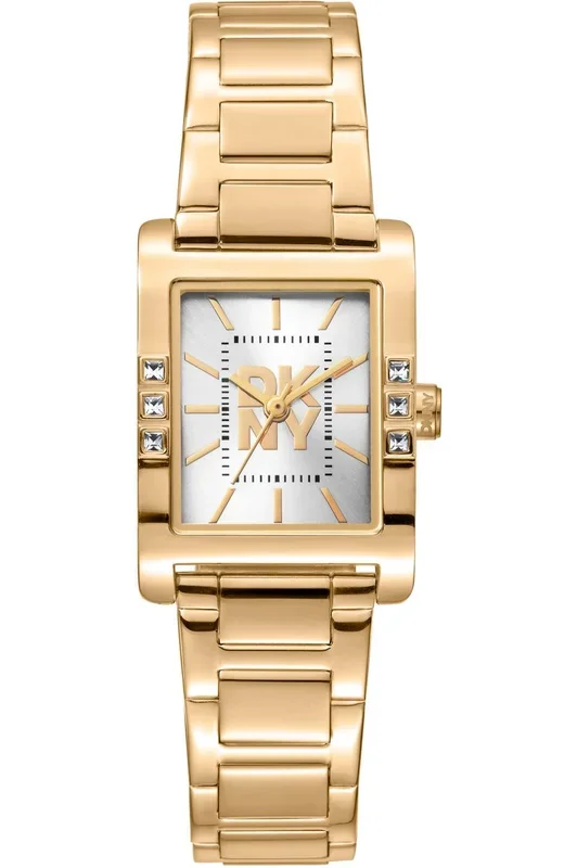 Reloj de pulsera DKNY Westside Glitz – DK1L008M0065 correa color: Oro amarillo Dial Gris plata Mujer