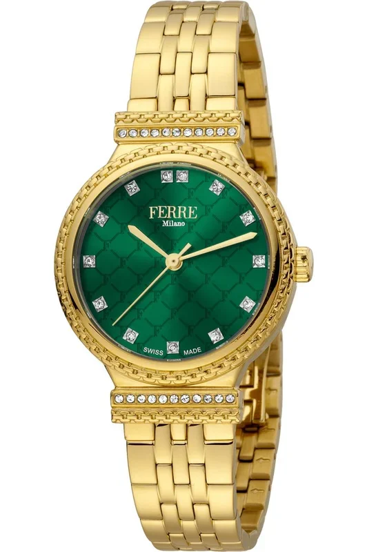 Reloj de pulsera Ferrè Milano – FM1L149M0061 correa color: Oro amarillo Dial Verde botella Mujer