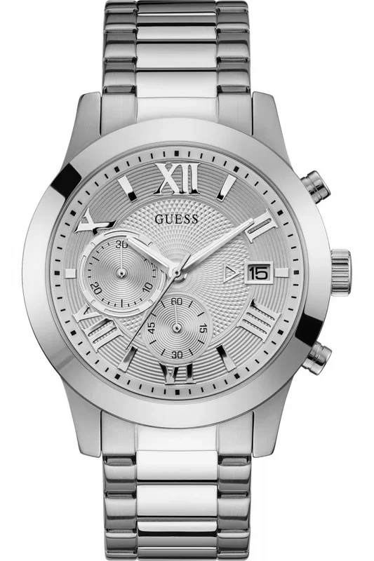 Reloj de pulsera GUESS – W0668G7 correa color: Gris plata Dial Gris plata Hombre