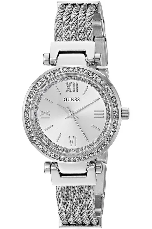 Reloj de pulsera GUESS – W1009L1 correa color: Gris plata Dial Gris plata Mujer