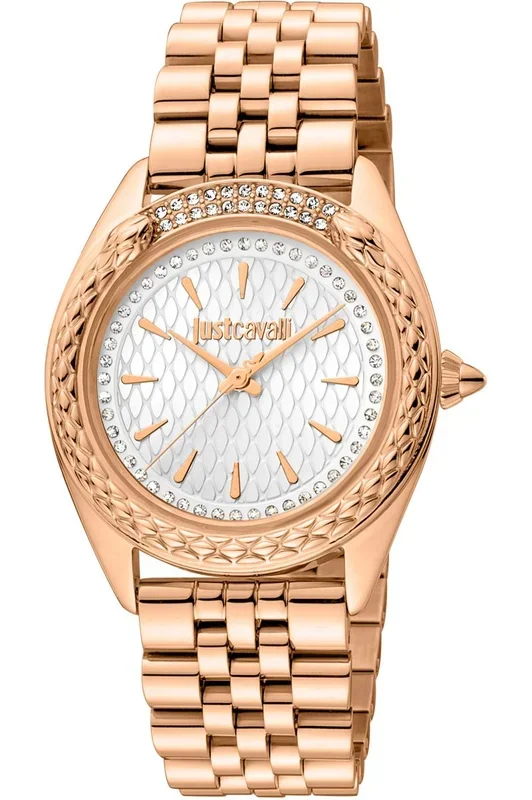 Reloj de pulsera Just Cavalli Animalier Prestigio – JC1L195M0375 correa color: Oro rosa Dial Gris plata Mujer