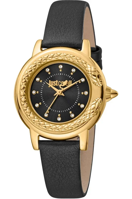 Reloj de pulsera Just Cavalli Glam Chic Presto – JC1L151L0625 correa color: Negro Dial Negro Mujer