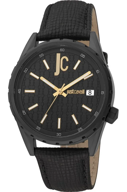 Reloj de pulsera Just Cavalli Relaxed Casuale – JC1G217L0045 correa color: Negro Dial Negro Hombre