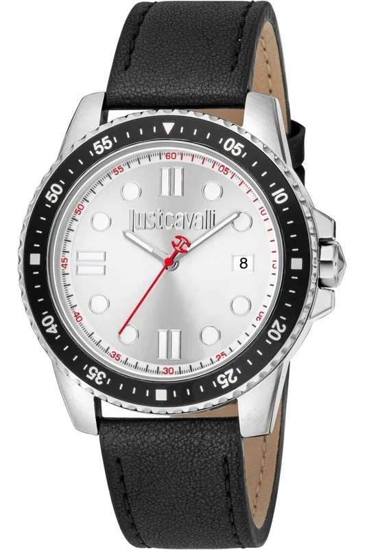 Reloj de pulsera Just Cavalli Young Subacqueo – JC1G246L0215 correa color: Negro Dial Gris plata Hombre