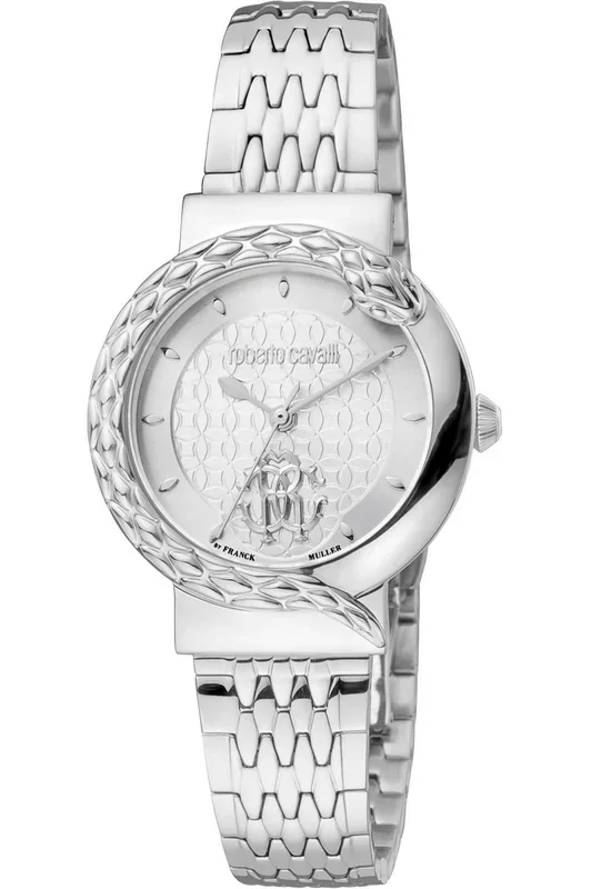 Reloj de pulsera Roberto Cavalli by Franck Muller – RV1L156M1041 correa color: Gris plata Dial Gris plata Mujer