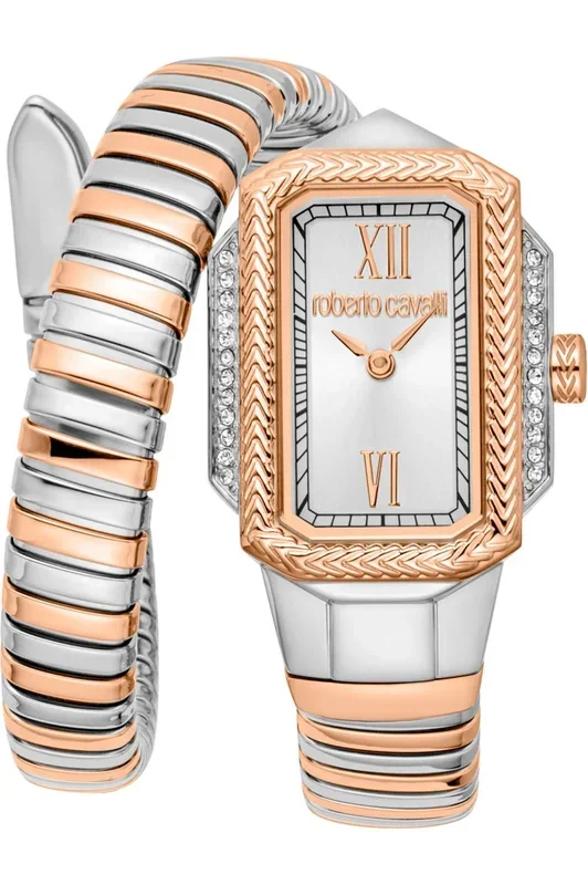 Reloj de pulsera Roberto Cavalli Roberto Cavalli Lady – RC5L115M0075 correa color: Gris plata Oro rosa Dial Gris plata Mujer