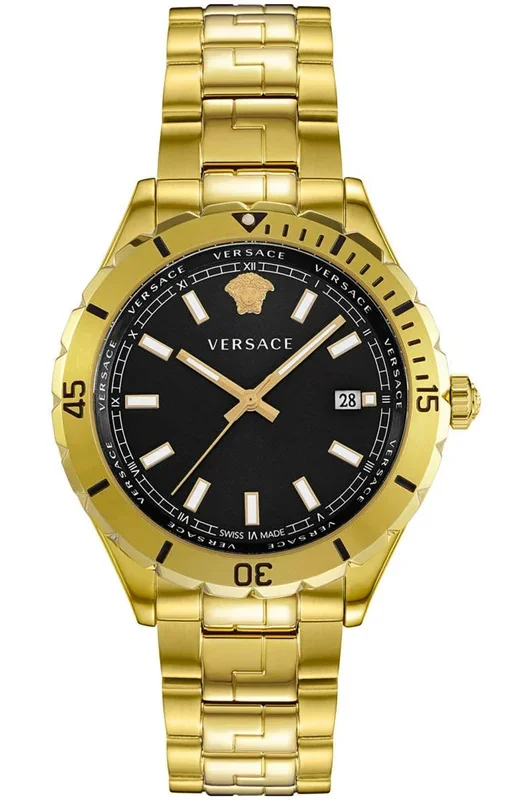 Reloj de pulsera Versace – VE3A00820 correa color: Oro amarillo Dial Negro Hombre