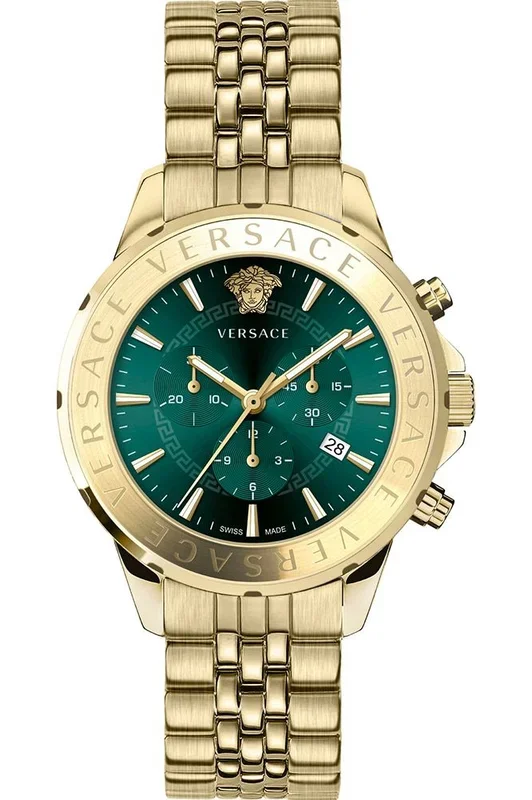 Reloj de pulsera Versace – VEV600619 correa color: Oro amarillo Dial Verde botella Hombre