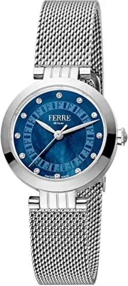 Reloj Ferrè Milano FM1L166M0011 Acero Inoxidable correa color: Metálico Dial Azul Analógico Mujer