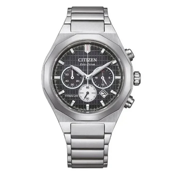 Reloj hombre citizen super titanium plateado